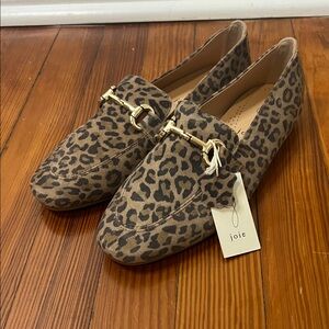 Joie Brown Leopard Print Loafers